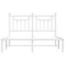 sengeramme med sengegavl 150x200 cm metal hvid