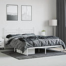 sengeramme med sengegavl 160x200 cm metal hvid
