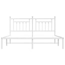 sengeramme med sengegavl 160x200 cm metal hvid
