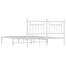 sengeramme med sengegavl 160x200 cm metal hvid