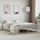 sengeramme med sengegavl 160x200 cm metal hvid
