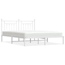 sengeramme med sengegavl 180x200 cm metal hvid