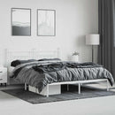 sengeramme med sengegavl 180x200 cm metal hvid
