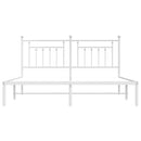 sengeramme med sengegavl 180x200 cm metal hvid