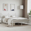 sengeramme med sengegavl 180x200 cm metal hvid