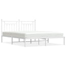 sengeramme med sengegavl 183x213 cm metal hvid