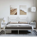 sengeramme med sengegavl 183x213 cm metal hvid