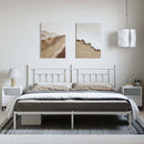sengeramme med sengegavl 193x203 cm metal hvid