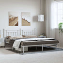 sengeramme med sengegavl 193x203 cm metal hvid