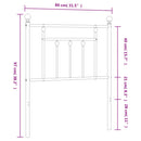 udskiftningsgavl 75 cm metal hvid