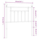 udskiftningsgavl 80 cm metal hvid