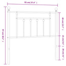 udskiftningsgavl 90 cm metal hvid