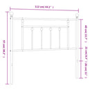 udskiftningsgavl 107 cm metal hvid