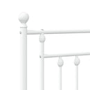udskiftningsgavl 140 cm metal hvid