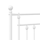 udskiftningsgavl 200 cm metal hvid