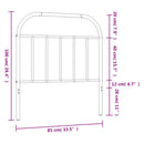 udskiftningsgavl 80 cm metal sort