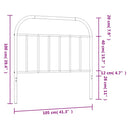 udskiftningsgavl 100 cm metal sort
