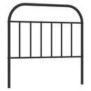 udskiftningsgavl 107 cm metal sort