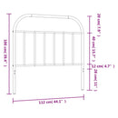 udskiftningsgavl 107 cm metal sort