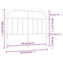 udskiftningsgavl 120 cm metal sort