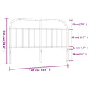 udskiftningsgavl 135 cm metal sort
