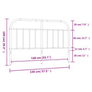 udskiftningsgavl 140 cm metal sort