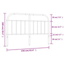 udskiftningsgavl 150 cm metal sort
