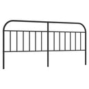 udskiftningsgavl 200 cm metal sort