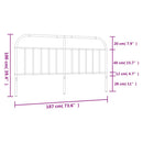 udskiftningsgavl 180 cm metal hvid