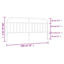udskiftningsgavl 193 cm metal hvid