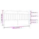 udskiftningsgavl 200 cm metal hvid