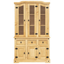 skænk Corona 112x43x196 cm massivt mexicansk fyrretræ brun