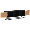 tv-bord 110x30x40 cm massivt mangotræ og jern