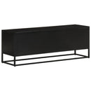 tv-bord 110x30x40 cm massivt mangotræ og jern