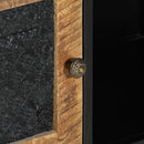 tv-bord 110x30x40 cm massivt mangotræ og jern