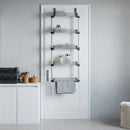 reol med 5 hylder til dør 52x20x135 cm aluminium