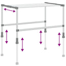 tørrestativ 83x(50-55)x(40-85) cm aluminium