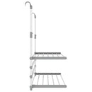 tørrestativ til altan 89x25x(60-95) cm aluminium
