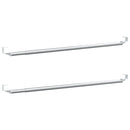 gardinstænger 2 stk. 60-105 cm aluminium hvid og sølvfarvet