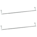 gardinstænger 2 stk. 60-105 cm aluminium hvid og sølvfarvet