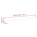 gardinstænger 2 stk. 90-135 cm aluminium hvid og sølvfarvet