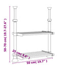 køkkenhylde 50x25(50-70) cm aluminium