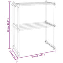 hylde til mikroovn 51x27x63 cm aluminium hvid