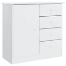højskab ALTA 77x35x165 cm massivt fyrretræ hvid