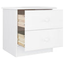 sengebord ALTA 41x35x41 cm massivt fyrretræ hvid