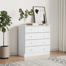 kommode ALTA 77x35x73 cm massivt fyrretræ hvid