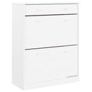 skoskab ALTA 77x35x96 cm massivt fyrretræ hvid
