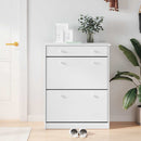 skoskab ALTA 77x35x96 cm massivt fyrretræ hvid