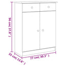 sengebord ALTA 77x35x96 cm massivt fyrretræ