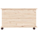 opbevaringskasse med hjul ALTA 73x39,5x43 cm massivt fyrretræ